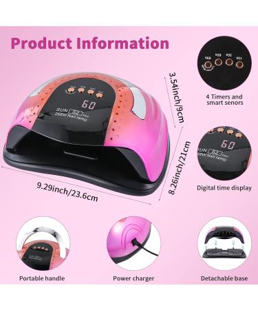 Buy Gel UV LED Nail Lamp - 268W High Power 4 Timer Settings & Auto Sensor for Professional Manicure - Buy Online on GoSupps.com