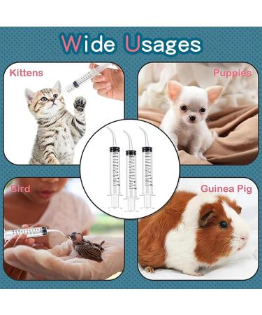 10-Pack Curved Tip Feeding Syringes for Kittens & Puppies - 10ml One-Way Sprayer | Ideal Pet Feeding Tools - Buy Online on GoSupps.com