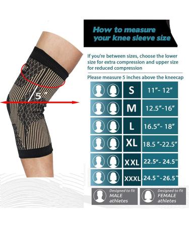 Copper Knee Brace Sleeve - Large Size for Sports, Arthritis Pain Relief & Support - Buy Online on GoSupps.com
