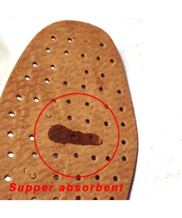 Men's 2.5mm Thick Leather Insole | Absorbent & Breathable | for Oxford, Brogue & Derby Shoes | US9/10.5inch/27cm - Buy Online on GoSupps.com