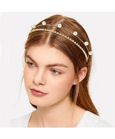 Alloy Pearl Rhinestone Headbands - Elegant Wedding Hair Accessories for Women and Girls - Buy Online on GoSupps.com