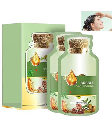 New Botanical Bubble Hair Dye 20ml Natural Plant Hair Dye Natural Plant Hair Dye Shampoo Plant Bubble Hair Dye Botanical Bubble Hair Dye Pure Plant Extract for Hair Color Bubble Dye 20ml*10PC