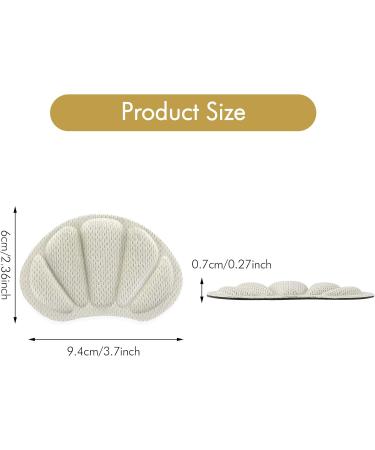 Sibba Heel Pillows - Anti-Slip Shoe Inserts Blister Protectors Self-Adhesive Heel Liner Perfect for Oversized Shoes - 2 Pairs in Nude - Buy Online on GoSupps.com