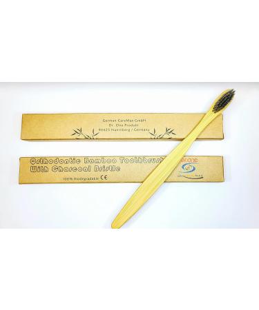 Dr.One Sustainable V-Toothbrush 2 Pack | Vegan Bamboo Toothbrush for Kids & Adults | Soft Bracket & Orthodontics Friendly - Buy Online on GoSupps.com