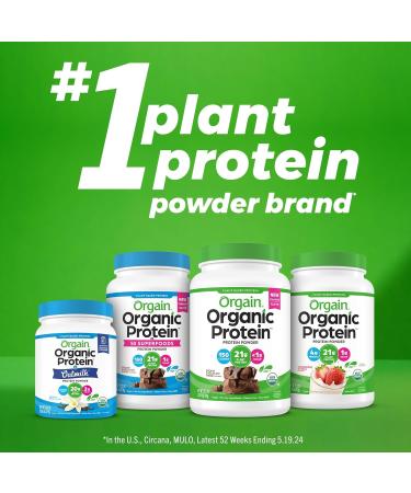 Orgain Organic Vegan Protein + 50 Superfoods Powder Bundle - Creamy Chocolate Fudge & Vanilla Bean 21g Plant Based Protein 2.02 lb Each - Buy Online on GoSupps.com