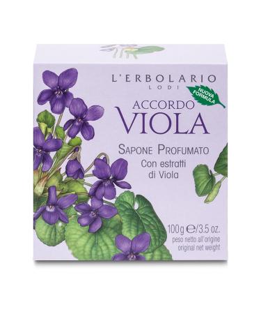 LErbolario Perfumed Soap Accordo Viola | Floral Powdery Scent | 3.5 oz Moisturizing Bar Soap with Violet Extracts | Cruelty-Free International Shipping - Buy Online on GoSupps.com