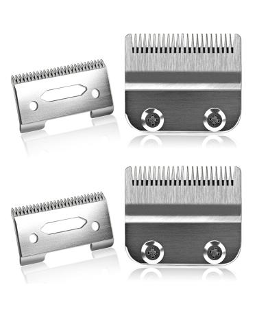 Professional Adjustable Clippers Blades, Carbon Steel Hair Clipper Replacement Blade for Wahl 8148, Wahl Senior Cordless Clipper, Wahl Magic Clipper, Pack of 2 (Taper Silver)