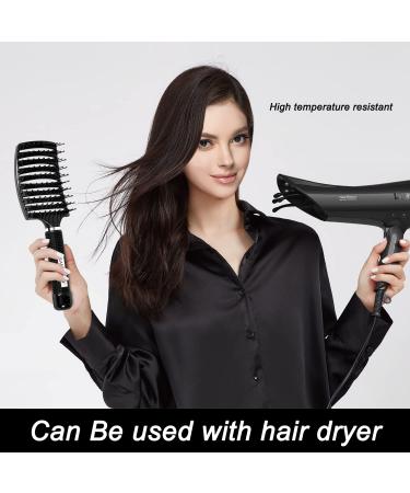 Professional Vented Hair Brush - Fast Drying & Detangling Barber Tool (Black) - Buy Online on GoSupps.com