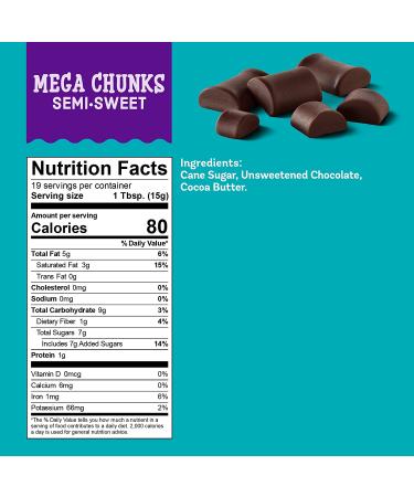 Enjoy Life Baking Chocolate Semi-Sweet Mega Chunks - Dairy, Soy, Nut Free, Non GMO, Gluten Free, Vegan - 6 Bags (10 oz) Bulk Chocolate Chips - Buy Online on GoSupps.com