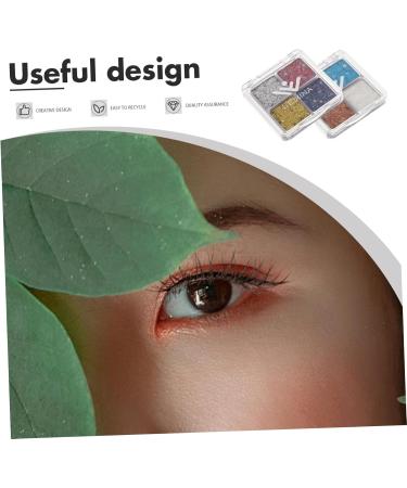 Didiseaon 8 Pcs Glitter Eye Makeup Eye Shadow Palette Face Glitter Eyeshadow Eye Shadow Makeup Assorted Colorx4pcs 6.00X6.00X1.00CMx4pcs - Buy Online on GoSupps.com
