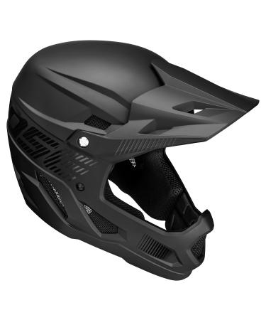 Mongoose Title Full Face Team Issue Bike Helmet, Head Circumferences of 47-62cm, Youth and Adult Sizes Matte Black Adult/Small