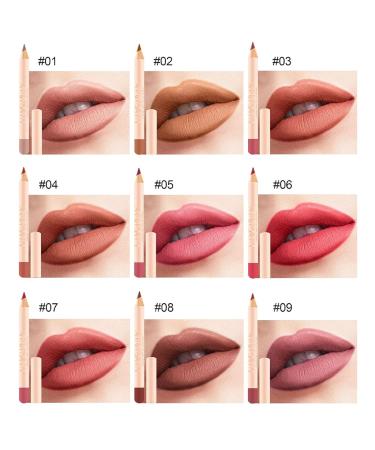 12-Piece Matte Lip Liner Pens Set - Long-Lasting & Creamy | Natural Lip Makeup Pencils - Buy Online on GoSupps.com