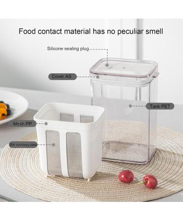 Tewzafiya Fine filter strainer yogurt strainer with lid 1100 ml reusable yogurt whey separator homemade Greek yogurt strainer for making thick Greek yogurt soybean milk - Buy Online on GoSupps.com