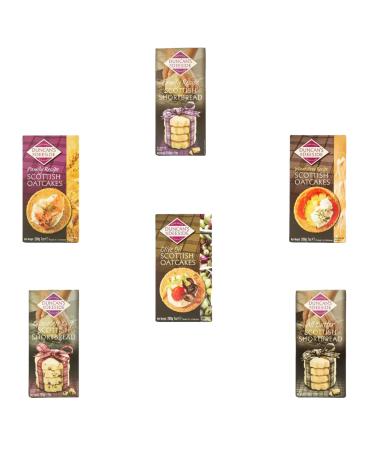 Duncan's Deeside Shortbread OatCake Box Pick N Mix - Create Custom OatCakes Combo with 6 Flavours | Family Recipe All Butter Chocolate Chip Olive Oil Wheat Free-Recipe - Pack of 6 X 200g