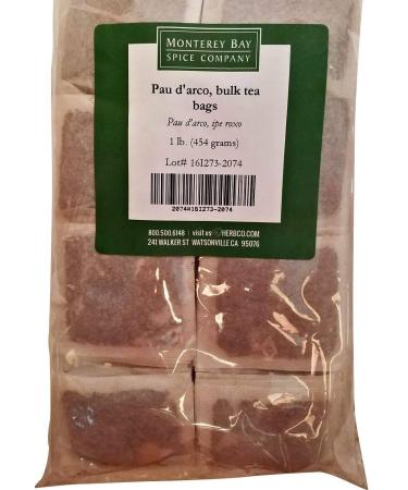 Pau D'Arco ALL-NATURAL HERBAL TEA 200 Bags 1 LB (Tabebuia Impetiginosa) (inner bark) - Approximately 200 Individual Tea Bags Bulk (16 oz) Caffeine Free - Buy Online on GoSupps.com