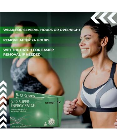 Transdermal Vitamin B12 Patches 1200 mcg and 400 mcg of Folic Acid -8 Patches 100% Methylcobalamin Active - Buy Online on GoSupps.com