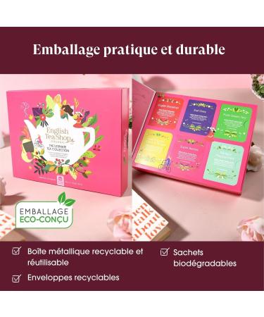 English Tea Shop - Organic teas gift box - Discovery box - Assortment of 6 organic teas in a box of 48 teas - Gift idea for w - Buy Online on GoSupps.com