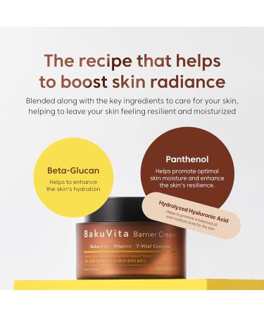 THANKYOU FARMER BakuVita Barrier Cream - Vegan Bakuchiol Moisturizer Day & Night Nourishing Cream Vitamin C & E Serum for Pore Care & Firming - 1.75 fl oz (50ml - Buy Online on GoSupps.com