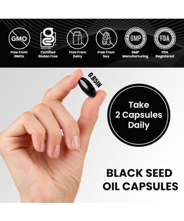 Leaping Lynx Black Seed Oil 1000mg Cold-Pressed Nigella Sativa Softgels for Immune Heart Joint & Skin Health | 120 Softgels (60-Day Supply) | Non-GMO Cold Pressed Black Cumin Seed Oil - Buy Online on GoSupps.com