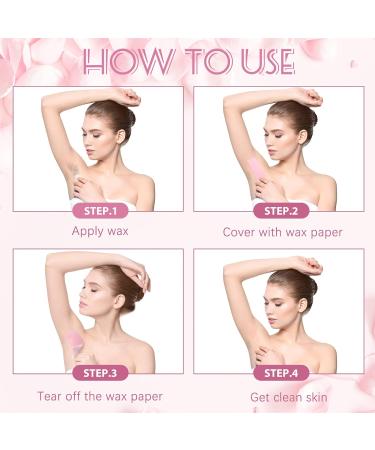 400 Wax Fleece Strips for Hair Removal - Face & Body Depilation (Rose) | International Shipping - Buy Online on GoSupps.com