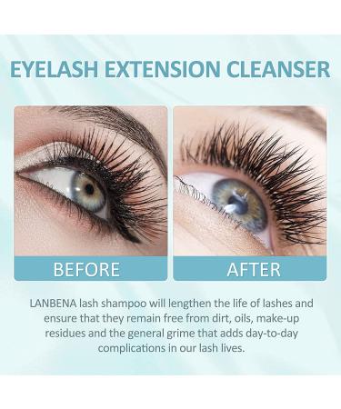 LANBENA Eyelash Extension Cleanser - Lash Foam Shampoo for Salon and Home Use (60ml) - Buy Online on GoSupps.com
