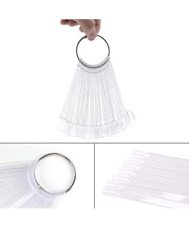 AIEX 50-Piece Transparent Nail Patterns Set - Fan-Shaped Nail Art Designs & Exercise Rods for Polish - Perfect for Nail Enthusiasts - Buy Online on GoSupps.com