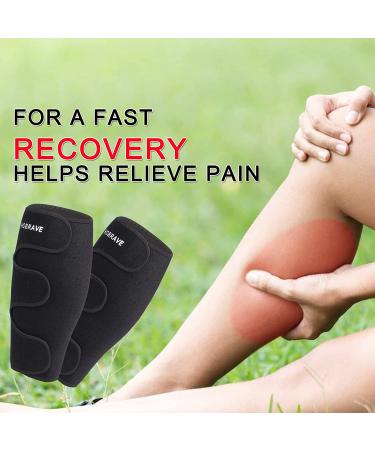 Hobrave Calf Brace Shin 2 Pack - Compression Wrap Sleeve for Torn Calf Muscle Pain Relief - Adjustable Leg Support XXX-Large - Buy Online on GoSupps.com