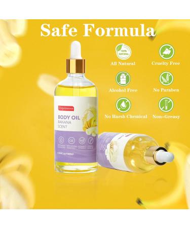 2 Pack Body Banana Juice Oil - Hydrating Vitamin C & E After Shower Moisturizer for Women - International Shipping - Buy Online on GoSupps.com