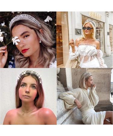 HZEYN Silver Rhinestone Padded Headband - Sparkly Bejewelled Hair Accessory for Women - Buy Online on GoSupps.com