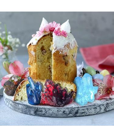 Lybile Crystal Resin Mold Set - 8 Piece Crystal Cluster Silicone Molds for DIY Craft and Cake Decoration - Buy Online on GoSupps.com