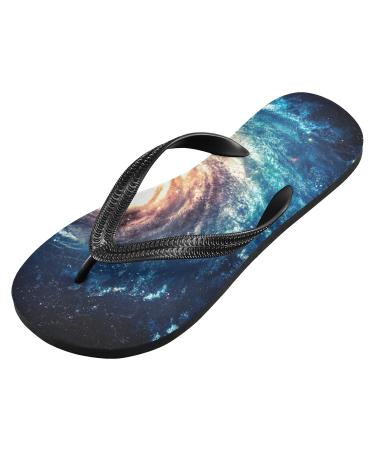 Buy Mnsruu Galaxy Nebula Starry Flip Flops - XL Sandals for Men & Women | Ideal for Home Hotel Spa & Travel - Buy Online on GoSupps.com