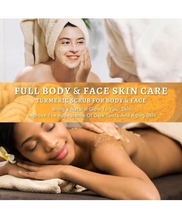 ANAiRUi Turmeric Body & Face Scrub | Real Sugar, Exfoliating, Moisturizing, Glow, Hyperpigmentation & Dark Spots | Sweet Orange Scent | 9 OZ - Buy Online on GoSupps.com
