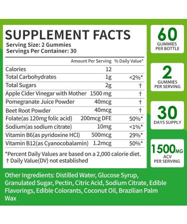 Keto ACV Gummies - Advanced Formula with B12 & Pomegranate | Vegan & Non-GMO | 60 Count - Buy Online on GoSupps.com