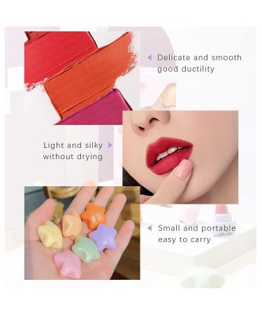 HOSAILY 6 Colors Mini Star Cute Matte Lipstick Set - Long Lasting Waterproof Nonstick Cup Makeup - 1 Ounce - Buy Online on GoSupps.com