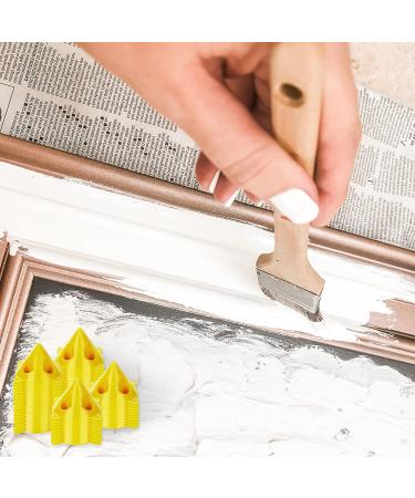 50 PCS Yellow Cone Canvas 3.5x2 Inch Paint Triangle Stands for Kitchen Cabinets - Cabinet Door Risers for Clean Paint Job - Buy Online on GoSupps.com