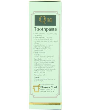 Pharma North Q10 Toothpaste 75ml - Whitening Fluoride-Free & International Shipping - Buy Online on GoSupps.com