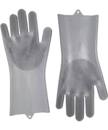 Dishwashing Gloves - Reusable Silicone Dishwashing Gloves Waterproof Household Cleaning Tools for Shower Room Car Cleaning Pet Care Clothes Quilt Light Gray - Buy Online on GoSupps.com