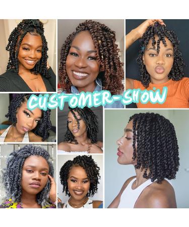 8 Inch Pre-twisted Passion Twist Hair - 8 Packs Pre-looped Synthetic Crochet Braids for Black Women in 1B# Color - Buy Online on GoSupps.com