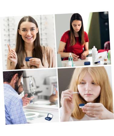 Solustrie 8-Piece Colored Contact Lenses Care Box - Travel-Friendly Plastic Container with Blue Caricature Design | Perfect Storage Solution - Buy Online on GoSupps.com
