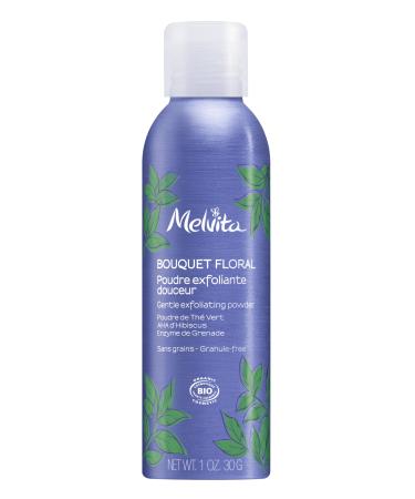 Melvita, Gentle exfoliating powder with natural ingredients for a radiant complexion and revitalized skin, suitable for all skin types, 50 g, Bouquet Floral Range