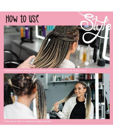 immetee Locks Braid Spray Hair Spray for Braids Locks Twists and Cornrows Refresh Itchy & Dry Scalp Moisturizes High Shine for Dull Hair. 150ml/5.07fl.oz - Buy Online on GoSupps.com