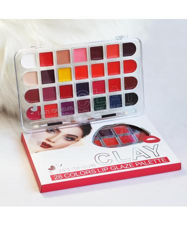 Eyeshadow Palette for Lips Sweat Resistant Kit with Blush 28 Shades Long Lasting for Girls and Women Ideal for Travel & Maturity Look - Buy Online on GoSupps.com