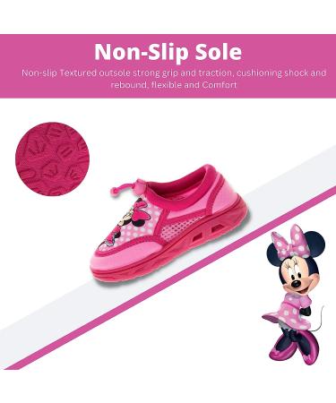 Disney Minnie Mouse Water Shoes for Kids - Pink Aqua Socks for Summer - Toddler Size 7-8 - Buy Online on GoSupps.com