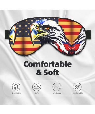 American Flag Fire Eagle Eye Mask | Double-Sided Sleep Mask | Soft Adjustable Blindfold to Block Light - Buy Online on GoSupps.com