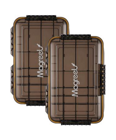 Waterproof Fishing Tackle Box 36003700 Tackle Trays Tea-Colored Transparent Fishing Tackle Storage Organizer Boxes with DIY Dividers 1 Pack2 Pack 2pcs 3600(10.6x7.1x1.9inch) - Buy Online on GoSupps.com