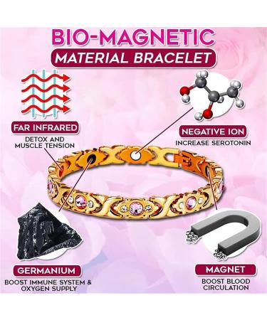 JXWYHH Magnetic Therapy Menopause Reliving Bracelet Elegant Magnetic Bracelet for Women Hot Flashes Reliving Bracelet Hematite Magnetic Therapy Bracelet Effective Relieving Anxiety 1pcs Rose Gold - Buy Online on GoSupps.com