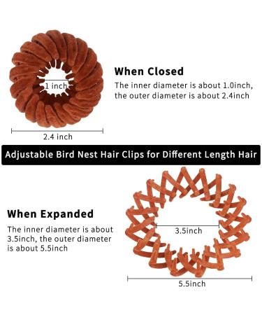 Buy 7pcs Lazy Bird's Nest Hair Clips | Expandable Bun Maker & Velvet Hair Accessories for Women & Girls - International Shipping Available - Buy Online on GoSupps.com