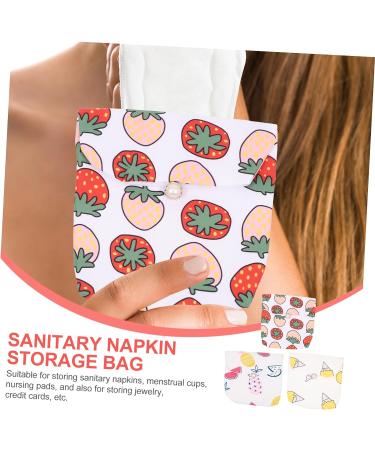 Lurrose 3pcs Napkin & Makeup Storage Travel Organizer Bags - Adorable Period & Tampons Collect Bags for Women - Buy Online on GoSupps.com