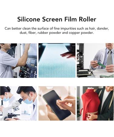 24 Inch Dust Removal Roller - Anti-Static Silicone Soft Screen Film Roller with Aluminum Alloy Handle for Dust Fibers & Powder - Buy Online on GoSupps.com