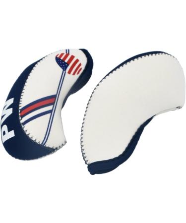 Golf Irons Club Head Covers - 10pcs Neoprene Protective Head Covers with US Flag Design - Buy Online on GoSupps.com